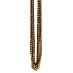 Black and Gold Small Round Beads