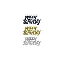 Black, Gold & Silver Happy Birthday Fanci-Fetti