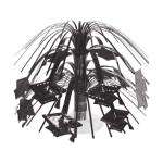 Black Grad Cap Mini Cascade Centerpiece