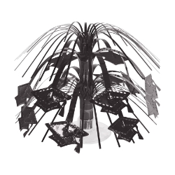 Black Grad Cap Mini Cascade Centerpiece