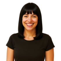 Black Long Bob Wig (Pack of 6) black long bob wig, black wig pack, synthetic fiber wig, flame resistant wig, costume wigs, party wigs, group costume accessories, one size fits most wig, team spirit wigs, Party Express wigs