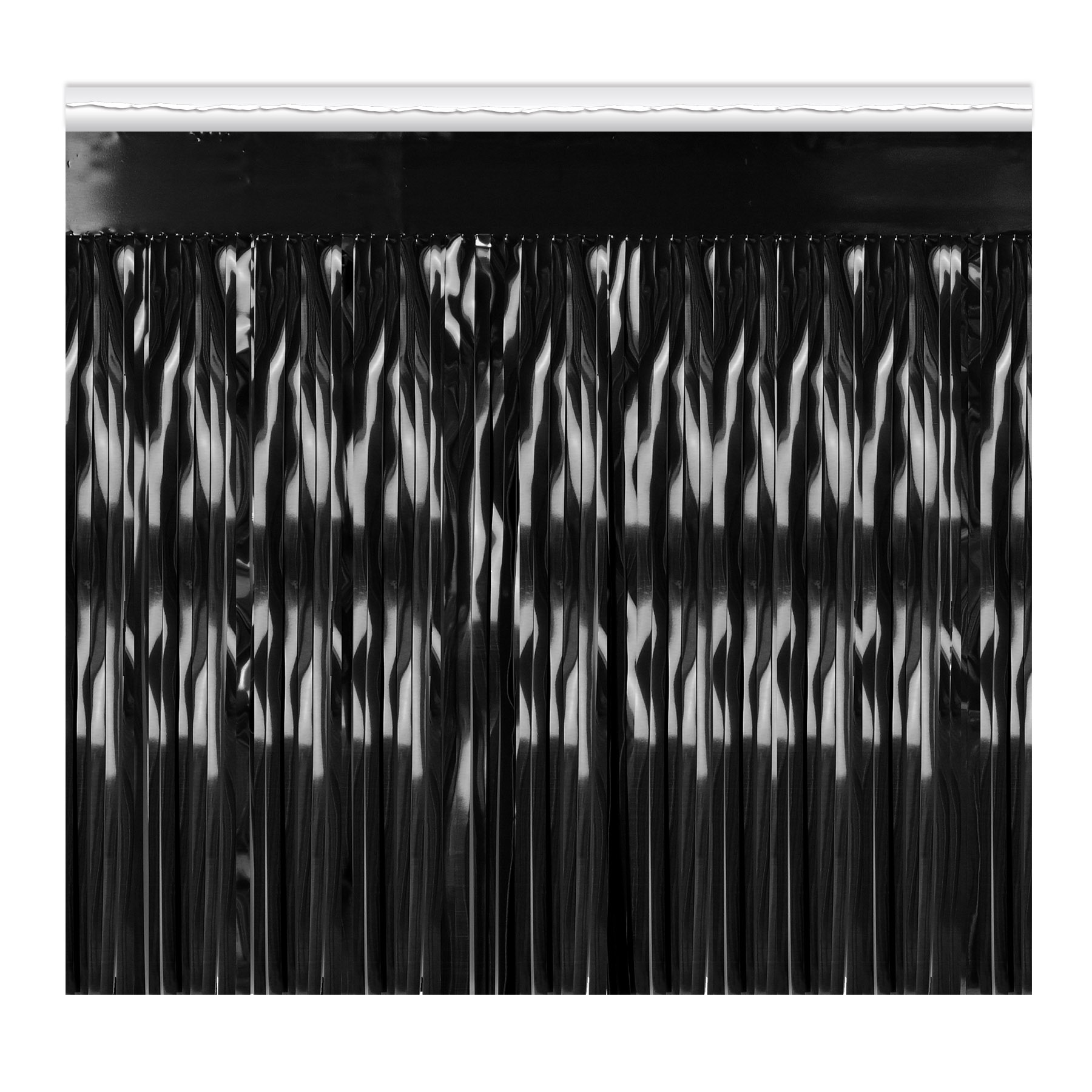Black Metallic Table Skirting (Pack of 6) black metallic table skirting, 1-ply table skirt, 30 x 14 table skirting, made in USA party décor, bulk table skirts, event table decorations, metallic table skirt black, banquet table skirting, Party Express table skirts