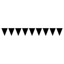 Black Pennant Banner (Pack of 12) black pennant banner, all-weather pennant banner, black party decorations, outdoor event banners, graduation décor, black flag banner, Party Express pennant banner, festival decorations, school event décor, black hanging banner