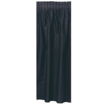 Black Plastic Table Skirting (Pack of 6) black table skirting, plastic table skirt, embossed vinyl table skirt, black party decorations, banquet table skirting, Party Express table décor, black event table cover, plastic table fringe