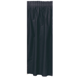 Black Plastic Table Skirting (Pack of 6) black table skirting, plastic table skirt, embossed vinyl table skirt, black party decorations, banquet table skirting, Party Express table décor, black event table cover, plastic table fringe