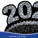 Black & Silver 2027 Tiara (Pack of 50) - 88522BKS50