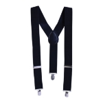 Black suspenders with adjustable straps.
