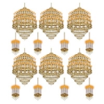 Black-Tie Lighting Props of chandeliers on thin plastic mateiral.
