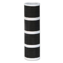 Black & White FR Serpentines (Pack of 50) black and white serpentines, flame resistant serpentines, monochrome party streamers, 18 throw serpentines, 11.5 foot streamers, black white party décor, Party Express serpentines, celebration streamers, parade streamers
