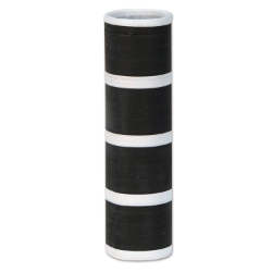 Black & White FR Serpentines (Pack of 50) black and white serpentines, flame resistant serpentines, monochrome party streamers, 18 throw serpentines, 11.5 foot streamers, black white party décor, Party Express serpentines, celebration streamers, parade streamers