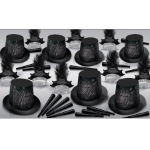Blackout - New Year's Party Kit for 50  New Year’s Eve party kit, Blackout New Year’s Party Kit, Party Express, New Year’s Eve decorations, party hats, tiaras, noisemakers, New Year’s Eve celebration, elegant party supplies, New Year’s Eve accessories.