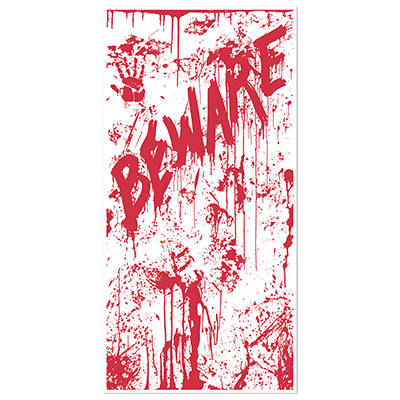 Bloody Door Cover (Pack of 12) Blood,crime scene, door cover, door, halloween, indoor, outdoor, murder, beware 