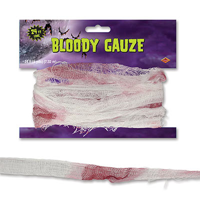 Bloody Gauze (Pack of 12) blood, bloody, Hallowen,gauze, bandages, crime scene