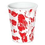 Bloody Handprints Cups (Pack of 96) Bloody, blood, handprints, cups, halloweem crime scene, murder 