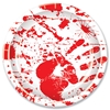 Bloody Handprints Plates (Pack of 96) Paper, plates, bloody, handprints, murder, blood, crime, halloween 