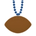 Blue Beads w/Football Medallion (Pack of 12)  - 53962-B