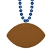 Blue Beads w/Football Medallion (Pack of 12)  - 53962-B