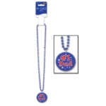 Pink Beads w/Printed #1 Mom Medallion