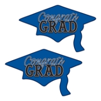 Blue Congrats Grad Cutouts