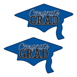 Blue Congrats Grad Cutouts