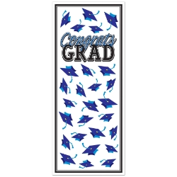 Blue Congrats Grad Door Cover