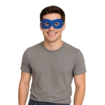 Blue Fabric Hero Mask (Pack of 12) blue hero mask, blue fabric mask, hero mask pack of 12, elastic superhero mask, kids party masks, costume accessories, superhero masks bulk, group costume masks, party express mask