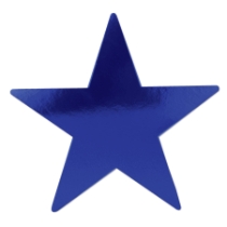 Blue Foil Star Cutout (Pack of 36) blue foil star cutout, star cutouts bulk, blue party decorations, foil star decorations, New Year’s Eve décor, wall décor cutouts, party supplies, event decorations, 9-inch star cutouts, blue star decorations