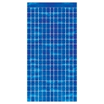 Blue Metallic Square Curtain