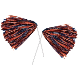 Blue & Orange Party Shaker on Stick (Pack of 48) blue orange party shaker, party shaker on stick, noise makers bulk, pep rally accessories, sports spirit noisemakers, party favors bulk, school spirit supplies