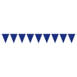 Blue Pennant Banner (Pack of 12) blue pennant banner, all-weather pennant banner, blue party decorations, outdoor event banners, sports team pennants, blue flag banner, Party Express pennant banner, festival decorations, school event décor, blue hanging banner