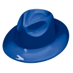 Blue Plastic Fedora (Pack of 25) blue plastic fedora, bulk fedora hats, party hats pack of 25, blue fedora party favors, costume accessories, plastic fedora hats wholesale, event hats, group party hats, Party Express fedora