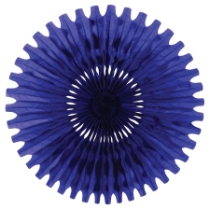 Blue Tissue Fan (Pack of 12) blue tissue fan, 25 inch tissue fan, blue party decorations, tissue paper fan, hanging party décor, Party Express tissue fan, blue wall décor, event backdrop decorations