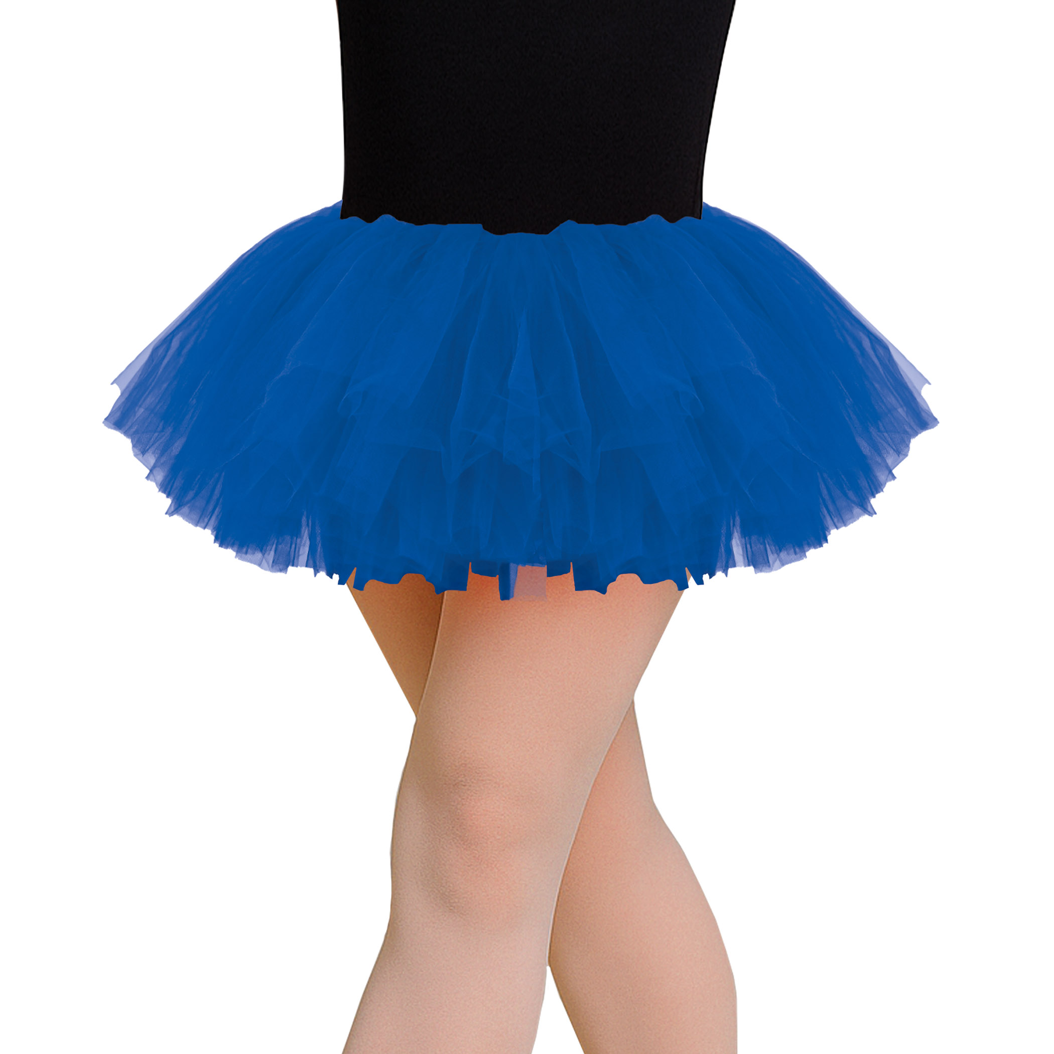 Blue Tutu (Pack of 6) blue tutu, blue tulle skirt, tutu pack of 6, 5-layer tutu, elastic waistband tutu, costume tutus, party tutus, group costume accessories, one size fits most tutu, Party Express tutus