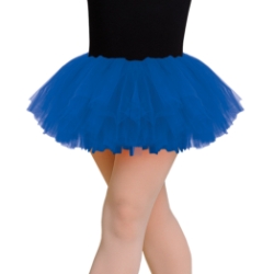 Blue Tutu (Pack of 6) blue tutu, blue tulle skirt, tutu pack of 6, 5-layer tutu, elastic waistband tutu, costume tutus, party tutus, group costume accessories, one size fits most tutu, Party Express tutus