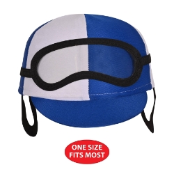 Blue/White Jockey Helmets