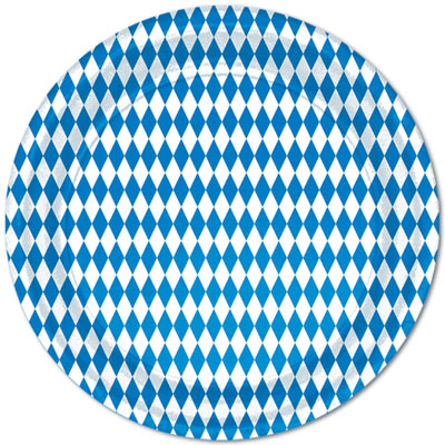 Blue & White Plates can be used for Oktoberfest