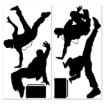 Break Dancer Props Silhouettes