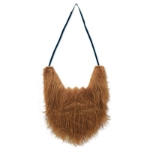 Brown material to form a beard with elastic material.