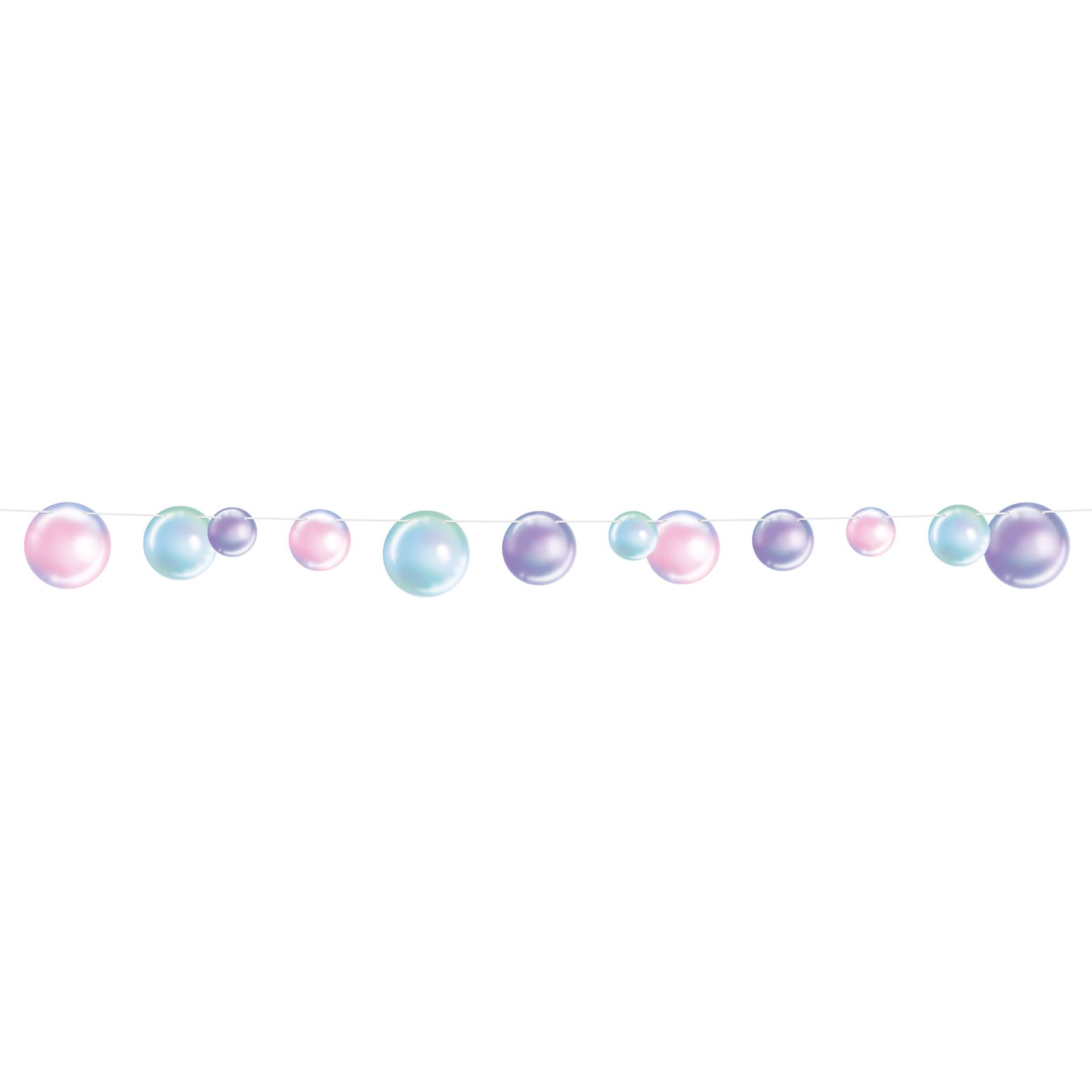 Bubble Streamers are printed on card stock material in beautiful colors of purple, pink and blue with various sizes.