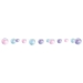 Bubble Streamers are printed on card stock material in beautiful colors of purple, pink and blue with various sizes.