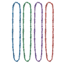 Blue, green, purple and red expression beads of "Happy New Year".