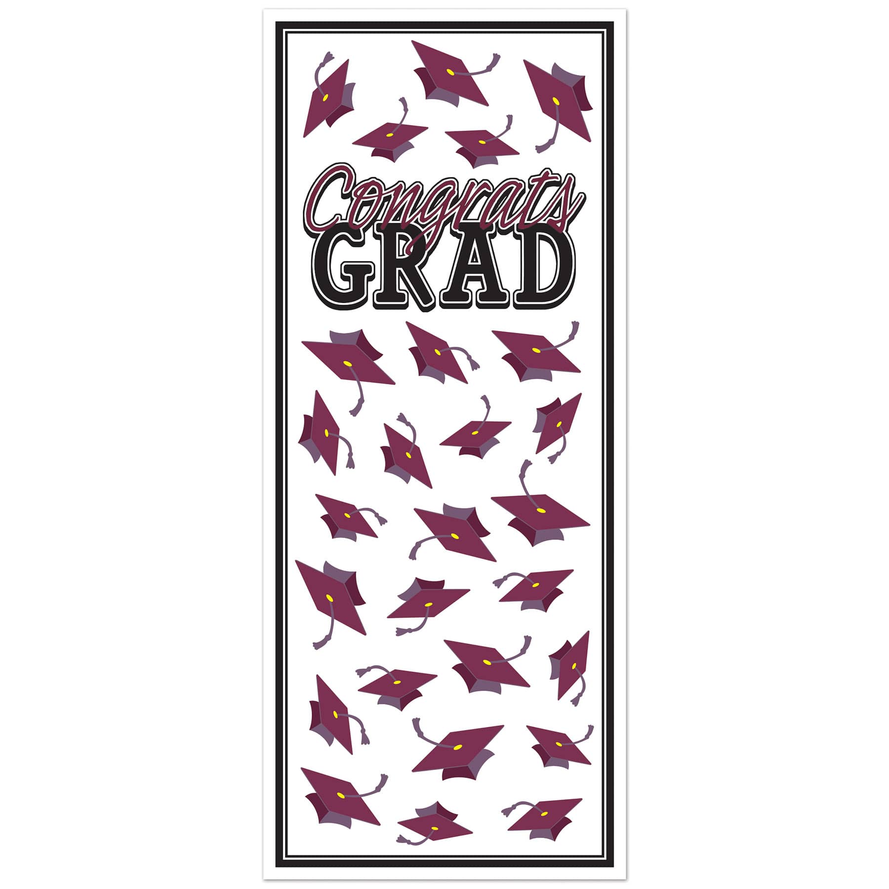 Burgundy Congrats Grad Door Cover