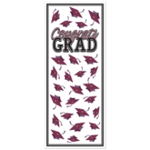 Burgundy Congrats Grad Door Cover