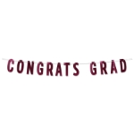 Burgundy Foil Congrats Grad Streamer 