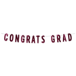 Burgundy Foil Congrats Grad Streamer 
