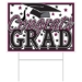 Burgundy Congrats Grad Yard Sign