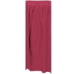 Burgundy Plastic Table Skirting (Pack of 6) burgundy table skirting, plastic table skirt, embossed vinyl table skirt, burgundy party decorations, banquet table skirting, Party Express table décor, burgundy event table cover, plastic table fringe