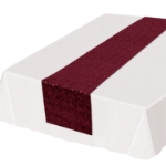 Burgundy Sequined Table Runner