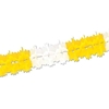 Canary and White Pageant Garland made of tissue material.