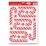 Candy Cane Cling Decorations